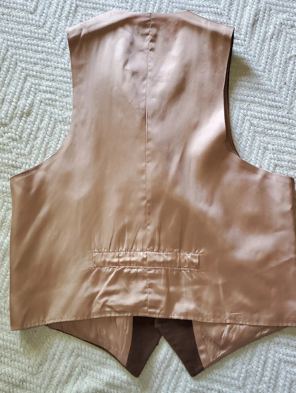 Vintage Hunting Horn Men's Rustic Brown Tuxedo Vest